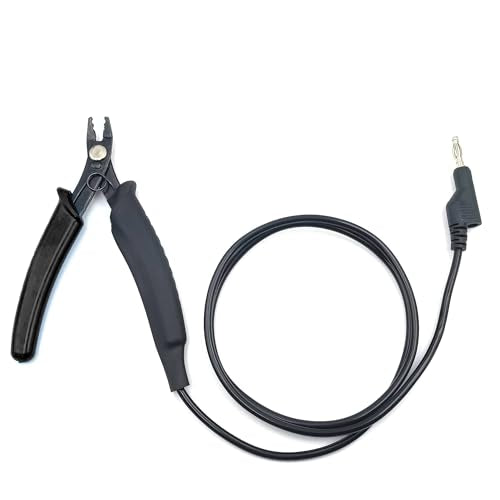 Grounded Plier, Precise Control Unleash Unrivaled Precision for Fine Chain Welding, 3ft Cable Secure Connection, Ideal for Permanent Jewelry Fine Chain Welding, Black
