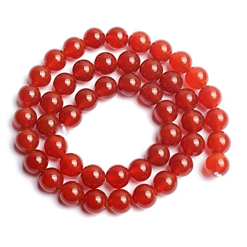 60pcs 6mm Red Agate Beads Natural Gemstone Beads Round Loose Beads for Jewelry Making - color: Red Agate, size: 6mm
