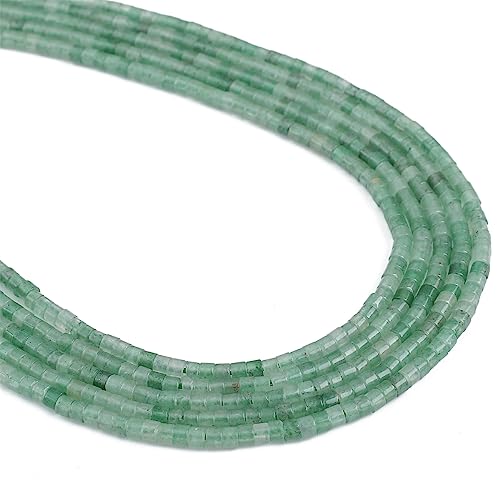 BEADIA Natural Green Aventurine Spacer Beads Caps Flat Round Loose Beads for Beading Jewelry Making 3mmx2mm 38cm - color: Green Aventurine, size: Flat Round 3mm x 2mm