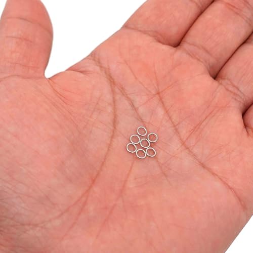 1000PCS 4mm 0.6mm Thickness 22 Gauge Stainless Steel Jump Rings, Unwelded Metal Round O Rings for Necklace Bracelet Keychain Chainmail Jewelry Making - size: 4mm OD-0.6mm Thick-22 Gauge