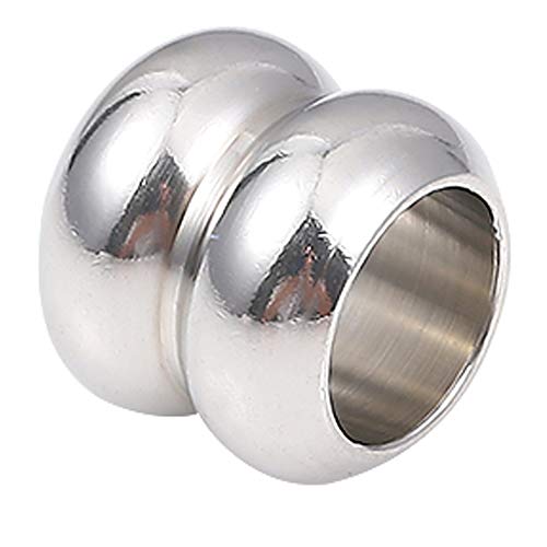 BEADIA Stainless Steel Spacer Beads 8x9mm Double Threaded Loose Charm Caps Beads for DIY Jewelry Making 10pcs with 6mm Hole - color: 8x9mm 6mm