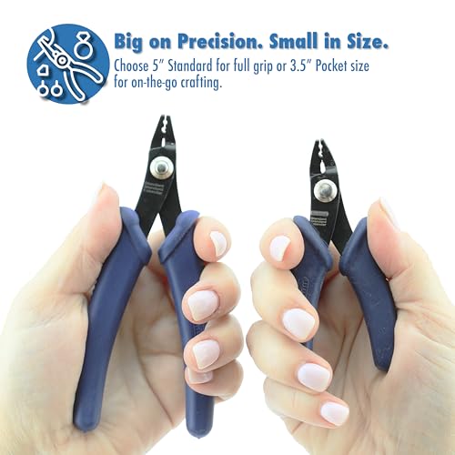 Beadalon Crimp Tool Micro - Fits Crimp Beads #0-1, Crimp Tubes #1, Blue Speckle, 5.25 in / 13.3 cm - color: Blue Speckle, size: Micro
