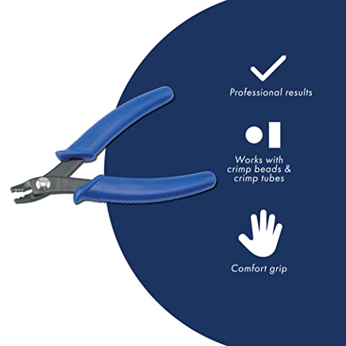 Beadalon Crimp Tool Micro - Fits Crimp Beads #0-1, Crimp Tubes #1, Dark Blue, 5.25 in / 13.3 cm - color: Dark Blue, size: Micro
