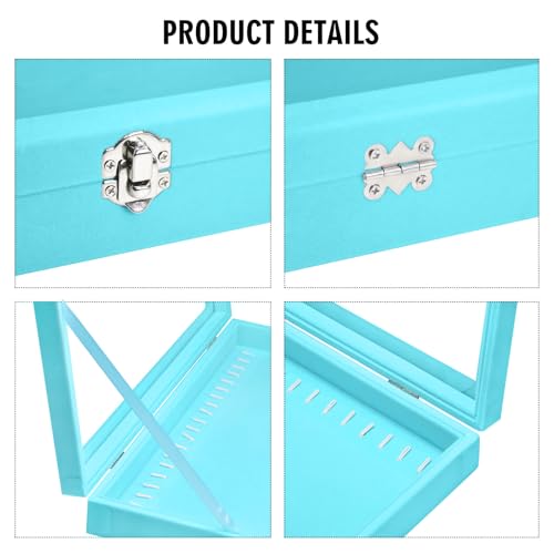 Vicoter Velvet Necklace Display Jewelry Tray 20 Hook Necklace Tray Necklace Pendant Jewelry Tray for Women and Girls - color: Light Blue, size: 20 Hook