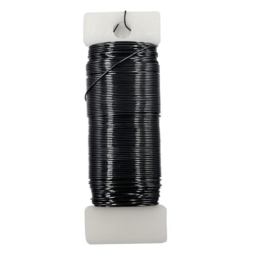 26 Gauge Black Metal Floral Wire, 38 Yards/35 Meters,for Christmas Wreaths,Tree Decoration,Flower Arrangement,Craft Wire,Flower Wire,Garden Wires,Flowers Bouquet Accessories,Jewelry Wires DIY - size: 26Gauge-Black-1P/38Yards