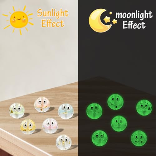 20Pcs 16mm Luminous Eye Focal Round Beads for Pens Eye Fancy Space Beads for DIY Craft Beadable Pens Keychain Bracelet Necklace Earrings Jewelry Making - color: Eye
