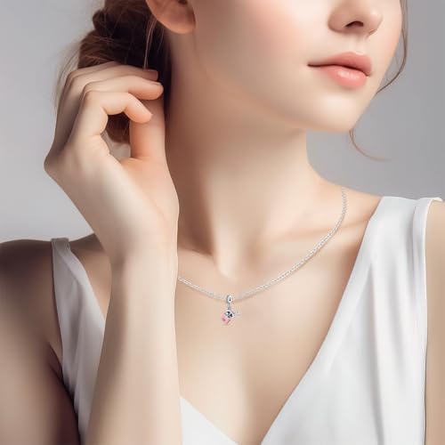 925 sterling silver bracelet necklace pendant, women's jewelry gift, dream catcher net bead pendant, suitable for original bracelets, parties, birthday jewelry gifts - color: PAC165