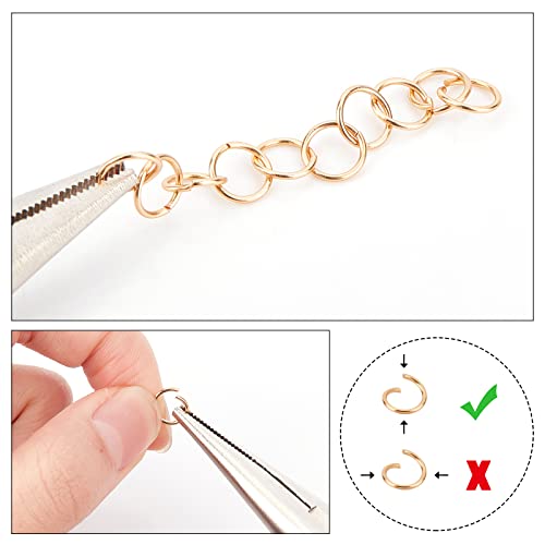 UNICRAFTALE About 500pcs Real 24K Gold Plated Open Jump Rings Stainless Steel O Shape Rings Jewelry Findings for DIY Bracelets Necklaces Jewelry Craft Making - color: Golden