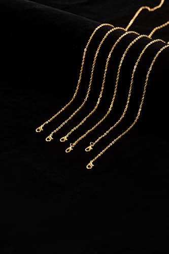 Lemonkey 24 Pack Necklace Chains Bulk,Gold and Silver Plated DIY Cable Link Chains for Jewelry Making 22 Inches - color: Gold and Silver, size: 22inch
