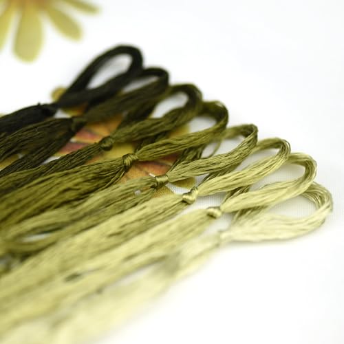 Mulberry Silk Floss Embroidery Thread Floss-Cross Stitch Threads China Silk Woven Jewelry Threads DIY Sewing Kits (108) - color: 108