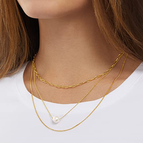 Amazon Essentials 14K Gold Plated Paperclip Chain Necklace - color: Yellow Gold, size: 16"