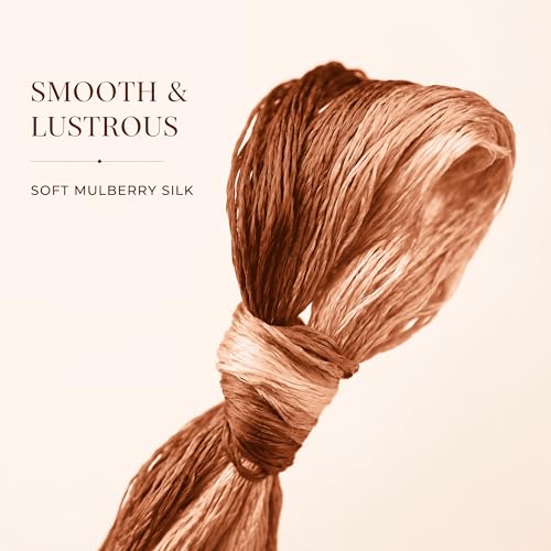 Mulberry Silk Floss Embroidery Thread Floss-Cross Stitch Threads China Silk Woven Jewelry Threads DIY Sewing Kits (117) - color: 117