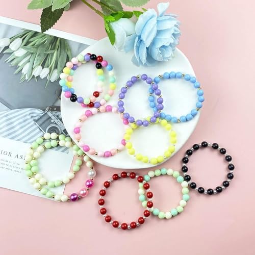 1000pcs Acrylic Round Beads 6mm Round Spacer Plastic Pastel Beads Craft Beads with Hole for DIY Bracelet Necklace Jewelry Making Supplies Handmade Craft(Gold Yellow) - color: Gold Yellow, size: 6mm