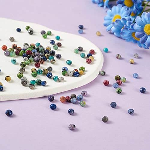 Craftdady 350Pcs Natural Faceted Gemstone Beads 14 Colors Rondelle Jasper Beads Dyed Round Loose Spacer Energy Healing Power Stone Beads for DIY Jewelry Crafts, 4x3mm - color: 14 Colors Sesame Jasper