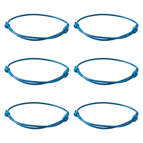 Cheriswelry 50pcs Adjustable Bracelet Making Korean Waxed Polyester Cord Bracelet Friendship Bracelet String Inner Diameter 40~70mm Marine Blue for Women Men Jewelry Making Supplies - color: Marine Blue