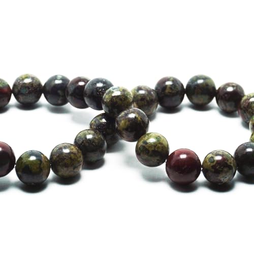Natural Stone Beads - African Blood Jasper Round Beads (59-62pcs, 6mm) - color: African Blood, size: 6mm