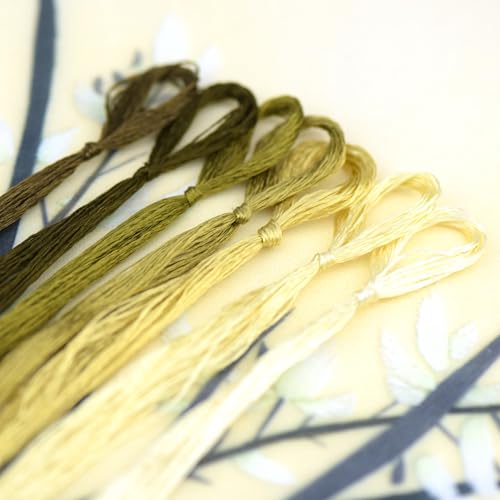 Mulberry Silk Floss Embroidery Thread Floss-Cross Stitch Threads China Silk Woven Jewelry Threads DIY Sewing Kits (18) - color: 18