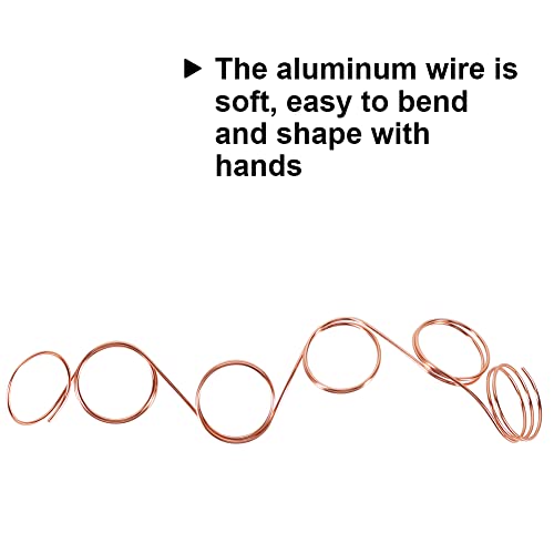 18 Gauge Aluminum Wire - 165ft 1mm Bendable Craft Wire for Jewelry, Sculpting, Modelling & More (Copper) - color: Copper