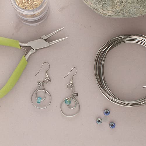 The Beadsmith Square Craft Wire - Medium Temper Beading Wire, Titanium Color, 18 Gauge, 4 Yards - color: Titanium, size: 18 Gauge, 4 Yard Coil