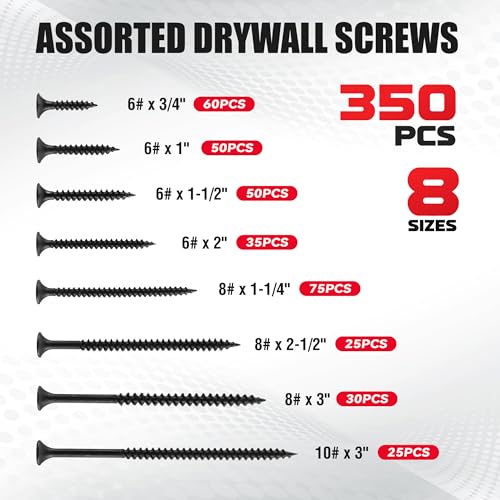 WORKPRO 455-Piece Drill Bit Set and Screwdriver Bit Set, Titanium Twist Drill Bits, Drywall Screws with Double Sided Storage Case, for Wood Metal Plastic Concrete Masonry - style: 455 PCS