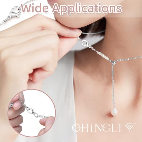OHINGLT Lobster Claw Clasps with Closed Jump Rings,Necklace Clasps and Closures Suitable for Jewelry Making Necklaces Bracelet (12PCS Silver, (8+9+11) MM/(0.32+0.35+0.41) in) - color: 12PCS Silver, size: 0.32+0.35+0.43in / 8+9+11mm
