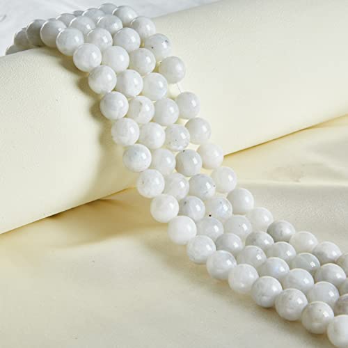 60pcs 6mm Moonstone Beads Natural Gemstone Beads Round Loose Beads for Jewelry Making - color: Moonstone, size: 6mm