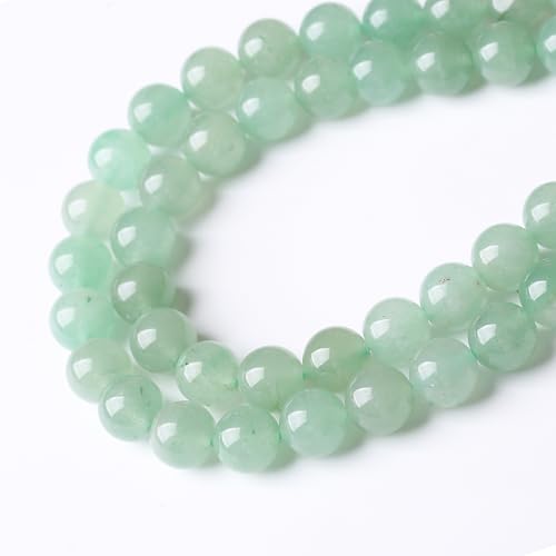 Green Dongling Stone Beads for Jewelry Making DIY Bracelet Necklace Jewelry Making 1 Strand 15.5inch 31PCS 12MM - color: Green Dongling stone, size: 12mm