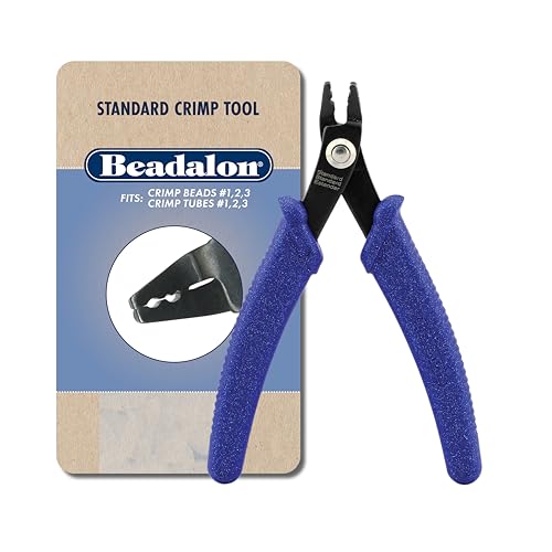 Beadalon Crimp Tool Standard - Fits #1-3, Crimp Tubes #2-3, Blue Speckle, 5.25 in / 13.3 cm - color: Blue Speckle, size: Standard