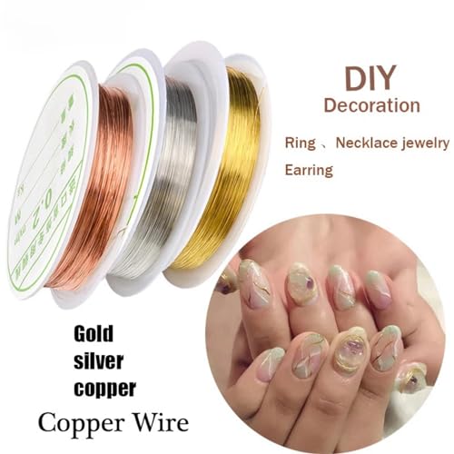 3-roll Beaded Wire for Jewelry, Craft, Bendable Curve (22 Gauge) - size: 22 Gauge