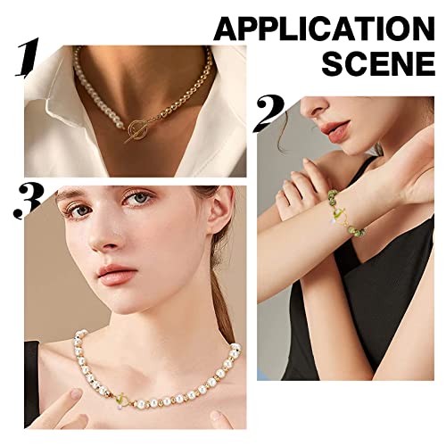 Beebeecraft 8 Sets Toggle Clasps Enamel 18K Gold Plated Brass Flower Bracelet Toggle Clasps Tulip T Bar for Necklace Bracelet Making - color: #8 8 sets