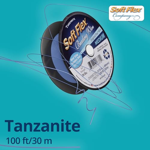 Soft Flex 49 Strand Beading Wire - Medium 0.19 Diameter - 100 Feet Nylon Design Wire - style: Tanzanite
