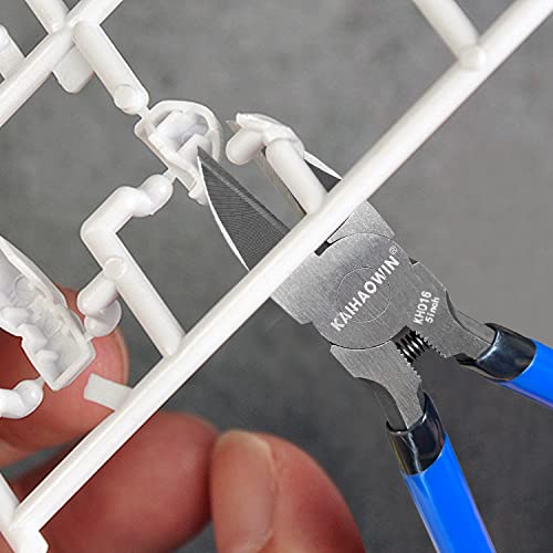 Wire Cutters 5", 5 Pack KAIHAOWIN Precision Flush Cutters Ultra Sharp Wire Cutters for Crafting Side Cutters Wire Snips Spring Loaded Dikes Wire Cutter for Jewelry Making, Blue with Black Handle