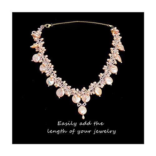 14K Gold Necklace Extenders 925 Sterling Silver Chain Extension Necklace Bracelet Anklet Extender for Jewelry Making (1 2 3 inch) - color: 14K Gold