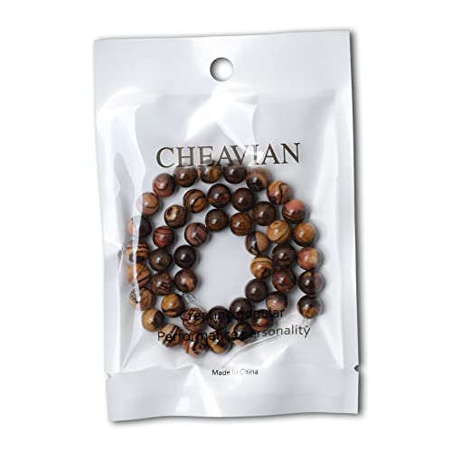 45PCS 8mm Natural Africa Picture Jasper Gemstone Round Loose Beads for DIY Bracelet Necklace Earrings Jewelry Making 1 String 15 Inches - color: Africa Picture Jasper, size: 8mm