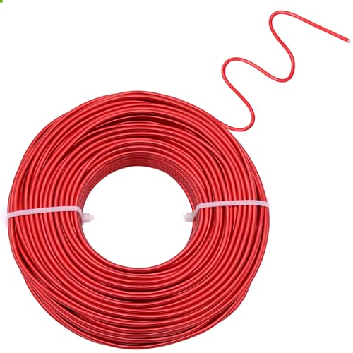Red Aluminum Craft Wire 3mm×100FT Bendable Metal Wire 9 Gauge for Christmas Jewelry Making DIY Art Projects Floral Fishing Reusable Wires - color: Red, size: 9 Gauge(3mm)