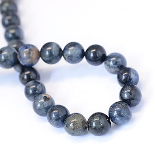 KISSITTY 235pcs 8mm Natural Sodalite Bead Strands, Natural Gemstone Crystal Beads Round Smooth Chakra Beads Energy Healing Crystals Gemstones for DIY Jewelry Bracelets Necklaces Making - color: Natural Sodalite Stone