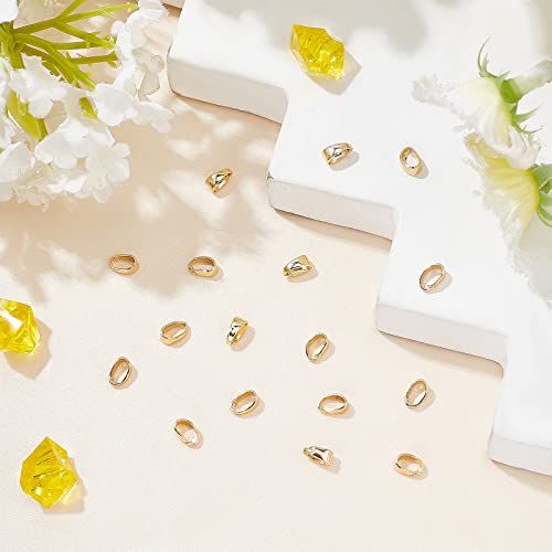 Beebeecraft 100Pcs Necklace Charm Clasp 18K Gold Plated Pinch Clip Clasp Bail Charm Metal Pendant Clasps Connectors Bails for Jewelry Making, 0.16x0.24 Inch Small - color: Golden#4