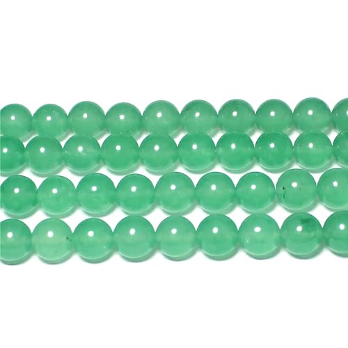 MJDCB Stone Beads 6mm 60pcs Round Aventurine Green Jade Loose Gemstone Bead Charms for Jewelry Making Bracelet Necklace Earring Pendant - color: Aventurine Green Jade, size: 6mm