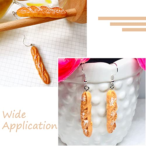 Craftdady Resin Plastic Miniature Food Snack Pendants Charms Ice Drink Juice Pendants Cute Bottle Fruit Keychain Charms Hang Ornament for DIY Craft Earring Bracelet Necklace Jewelry Making - color: Mixed Color Pastry Bread