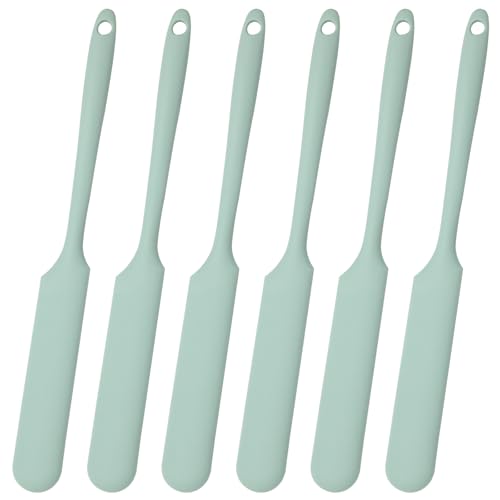 Gartful 6PCS Silicone Spatula Sticks, Non-Stick Epoxy Resin Mixing Sticks Scraper Tools, Reusable Stirring Rods for Resin, Paint, Waxing, Liquid, Arts Crafts Supplies, Facial Mask, Light Green - color: Light Green