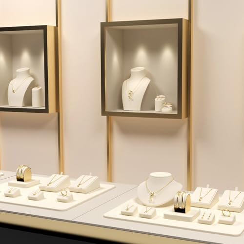 Oirlv Microfiber Angled Necklace Display Pad, Compact Showcase Base for Pendants & Chains, Part of a Complete Jewelry Display Set - style: TT16402
