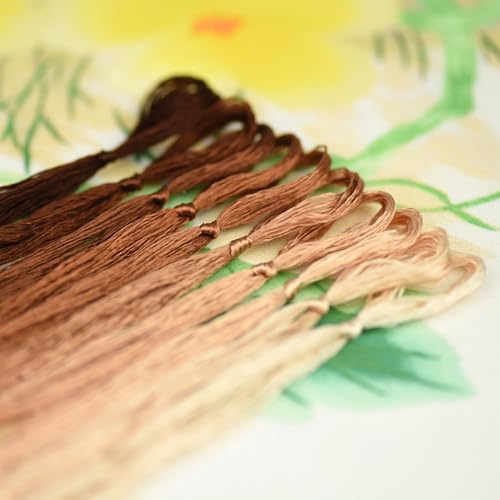 Mulberry Silk Floss Embroidery Thread Floss-Cross Stitch Threads China Silk Woven Jewelry Threads DIY Sewing Kits (111) - color: 111