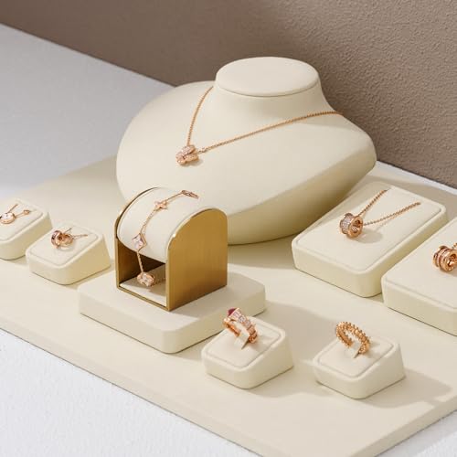 Oirlv Microfiber Angled Necklace Display Pad, Compact Showcase Base for Pendants & Chains, Part of a Complete Jewelry Display Set - style: TT16402