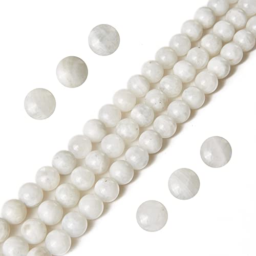 45pcs 8mm Moonstone Beads Natural Gemstone Beads Round Loose Beads for Jewelry Making - color: Moonstone, size: 8mm