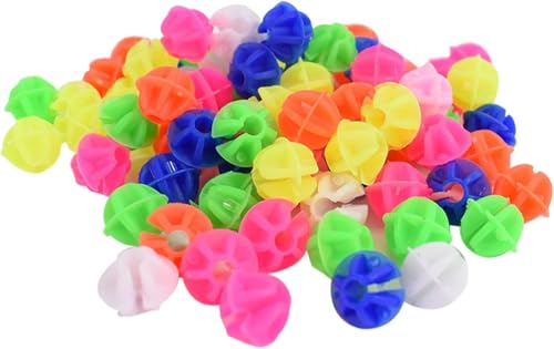 Assorted Colors Bike Bicycle Wheel Spokes Plastic Clip Bead/Spoke Derections (100pcs Round Bead)