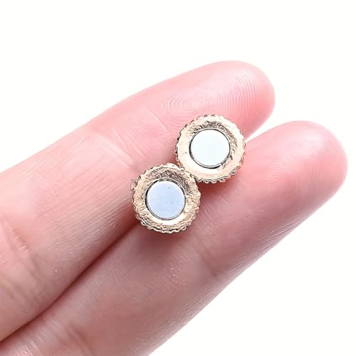 10PCS Magnetic Jewelry Clasps, Crystal Ball Connectors, Magnetic Necklace Clasps and Closures Easy-to-Use for Jewelry Closures (Gold+Silver) - color: gold+silver