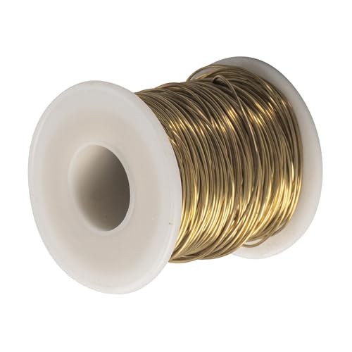 24 Gauage(0.5 mm),1 Pound 850FT Spool Brass Wire for Jewelry Making, Beading,Yellow Brass, Round, Dead Soft - size: 24 Gauage(0.5 mm),1 Pound