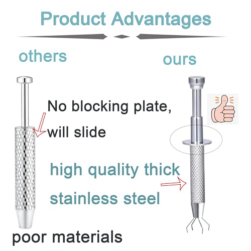 QWALIT Piercing Taper Threadless Insertion Tool - Titanium Labret Pin 16g, 18g, 20g - color: 11 - Ball Grabber Tool