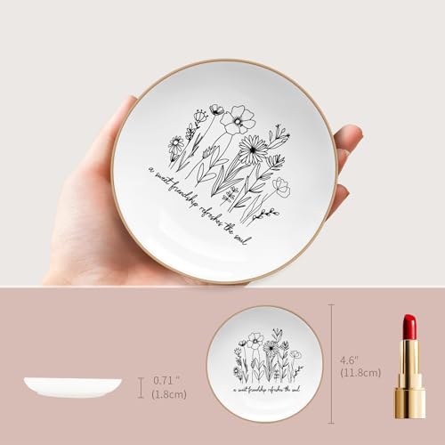 LITTLEBIGGER Friendship gifts for Women – Jewelry Dish, Christian Friend Gifts, Best Friend Birthday Gifts for Women – A Sweet Friendship Refreshes the Soul – Proverbs 27:9 – Mothers Day Gifts - style: Friendship - C