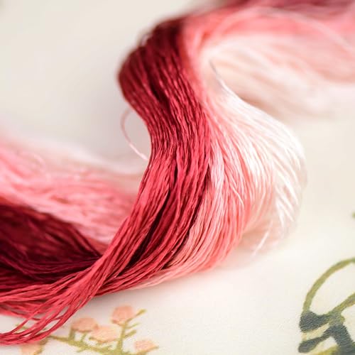 Mulberry Silk Floss Embroidery Thread Floss-Cross Stitch Threads China Silk Woven Jewelry Threads DIY Sewing Kits (48) - color: 48